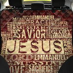 Jesus Religious Words Print Pet Car Back Seat Cover