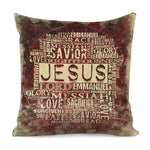 Jesus Religious Words Print Pillow Cover