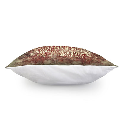 Jesus Religious Words Print Pillow Cover