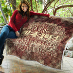 Jesus Religious Words Print Quilt
