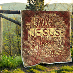 Jesus Religious Words Print Quilt