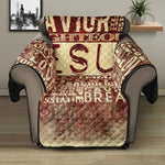 Jesus Religious Words Print Recliner Protector