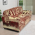 Jesus Religious Words Print Sofa Cover