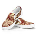 Jesus Religious Words Print White Slip On Sneakers