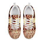 Jesus Religious Words Print White Sneakers