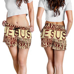 Jesus Religious Words Print Women's Shorts