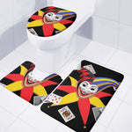Joker And Playing Cards Print 3 Piece Bath Mat Set