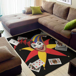 Joker And Playing Cards Print Area Rug
