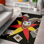 Joker And Playing Cards Print Area Rug