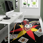 Joker And Playing Cards Print Area Rug
