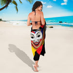 Joker And Playing Cards Print Beach Sarong Wrap