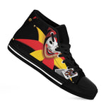 Joker And Playing Cards Print Black High Top Shoes