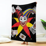 Joker And Playing Cards Print Blanket