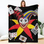 Joker And Playing Cards Print Blanket