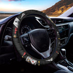 Joker And Playing Cards Print Car Steering Wheel Cover
