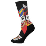 Joker And Playing Cards Print Crew Socks