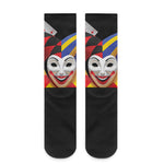 Joker And Playing Cards Print Crew Socks