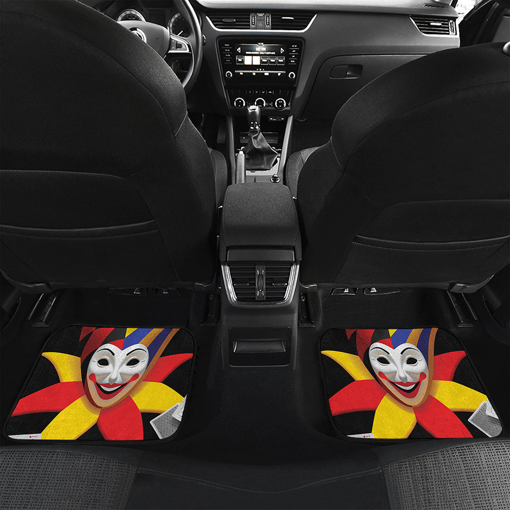 Joker And Playing Cards Print Front and Back Car Floor Mats
