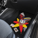 Joker And Playing Cards Print Front and Back Car Floor Mats