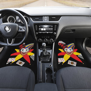 Joker And Playing Cards Print Front Car Floor Mats