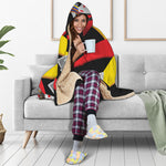 Joker And Playing Cards Print Hooded Blanket