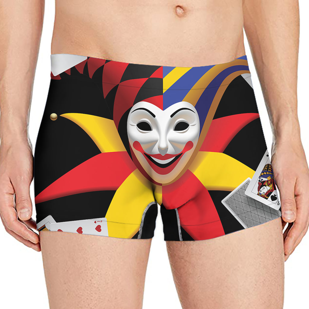 Joker And Playing Cards Print Men's Boxer Briefs