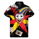 Joker And Playing Cards Print Men's Short Sleeve Shirt