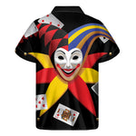Joker And Playing Cards Print Men's Short Sleeve Shirt
