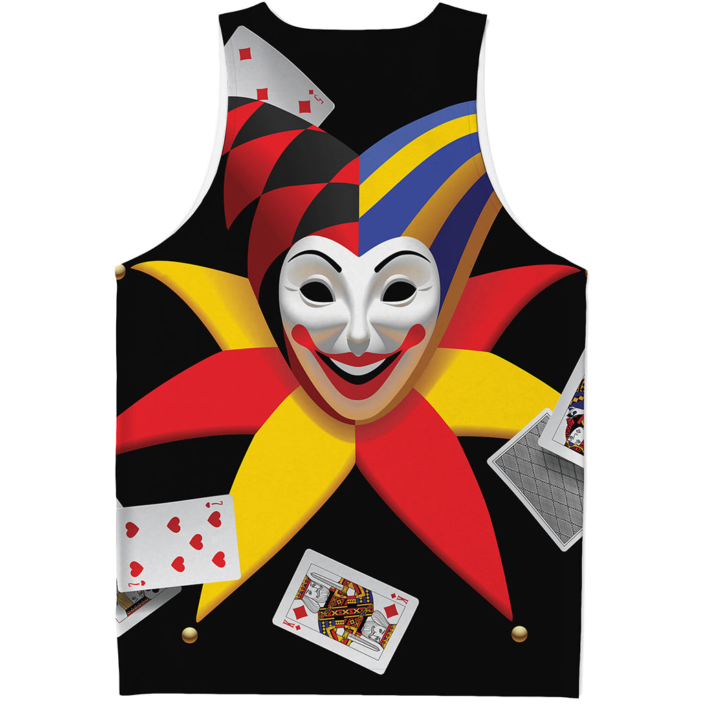 Joker And Playing Cards Print Men's Tank Top