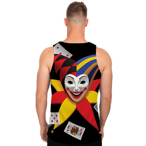 Joker And Playing Cards Print Men's Tank Top