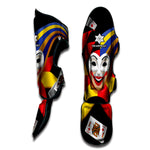 Joker And Playing Cards Print Muay Thai Shin Guard