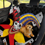Joker And Playing Cards Print Pet Car Back Seat Cover