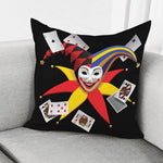 Joker And Playing Cards Print Pillow Cover