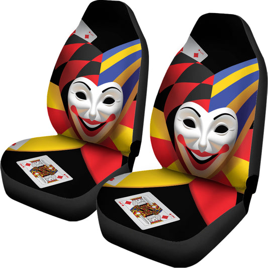 Joker And Playing Cards Print Universal Fit Car Seat Covers