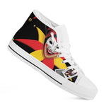 Joker And Playing Cards Print White High Top Shoes