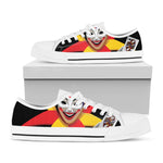 Joker And Playing Cards Print White Low Top Shoes