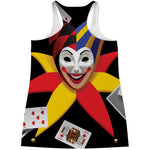 Joker And Playing Cards Print Women's Racerback Tank Top