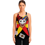 Joker And Playing Cards Print Women's Racerback Tank Top