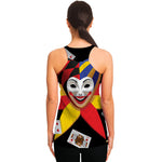 Joker And Playing Cards Print Women's Racerback Tank Top
