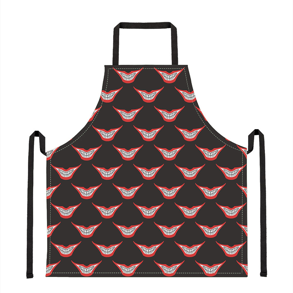 Joker Smile Pattern Print Apron