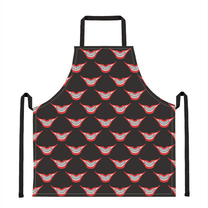 Joker Smile Pattern Print Apron