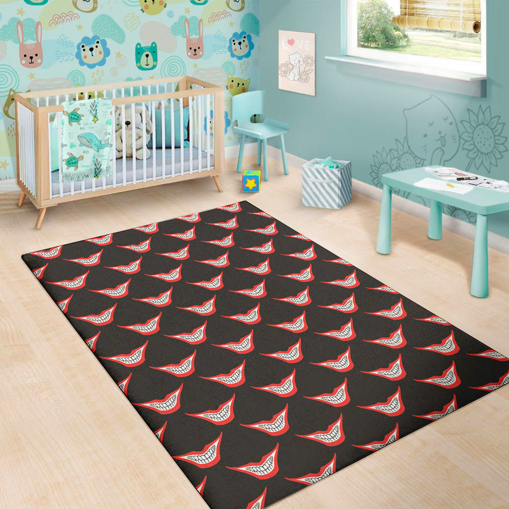 Joker Smile Pattern Print Area Rug