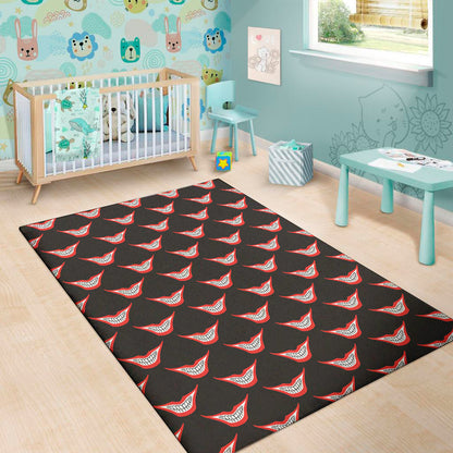 Joker Smile Pattern Print Area Rug