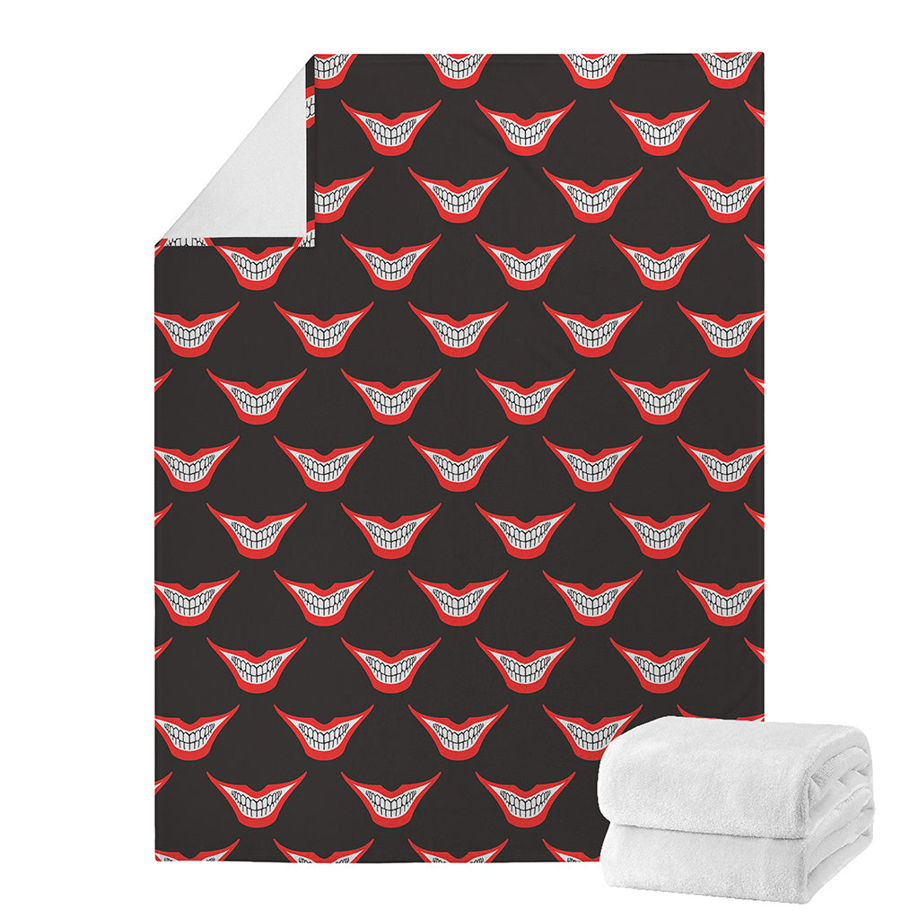 Joker Smile Pattern Print Blanket