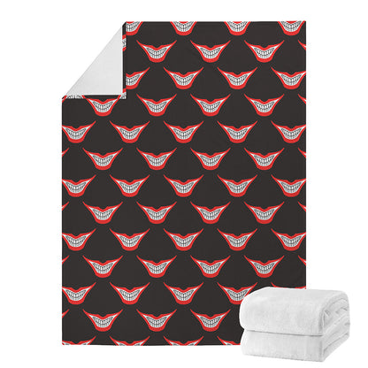 Joker Smile Pattern Print Blanket