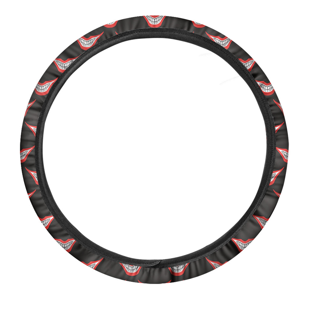 Joker Smile Pattern Print Car Steering Wheel Cover