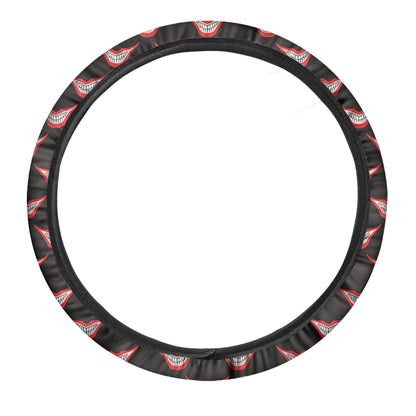 Joker Smile Pattern Print Car Steering Wheel Cover