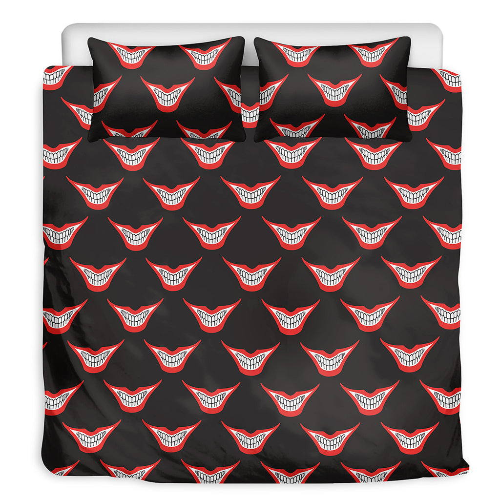 Joker Smile Pattern Print Duvet Cover Bedding Set