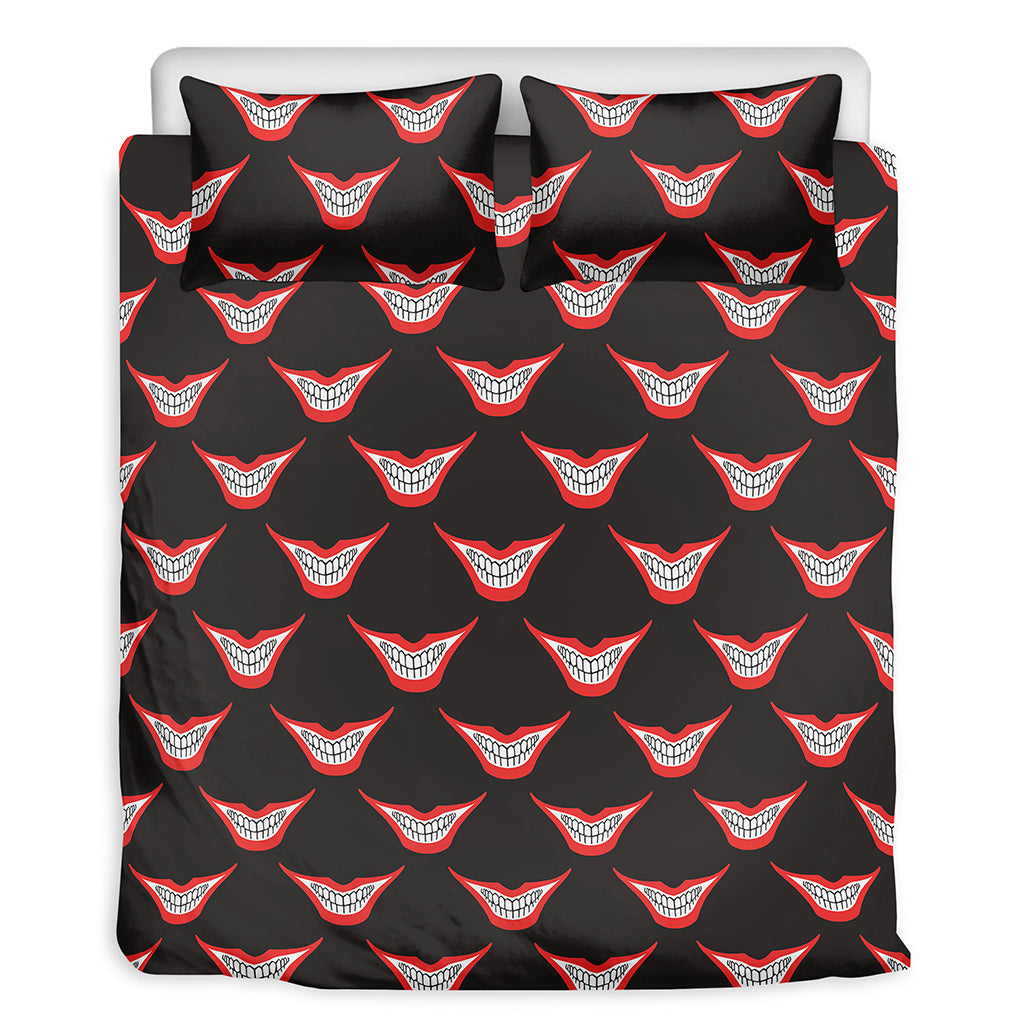 Joker Smile Pattern Print Duvet Cover Bedding Set