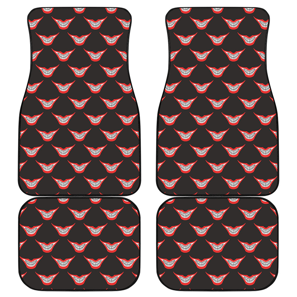 Joker Smile Pattern Print Front and Back Car Floor Mats